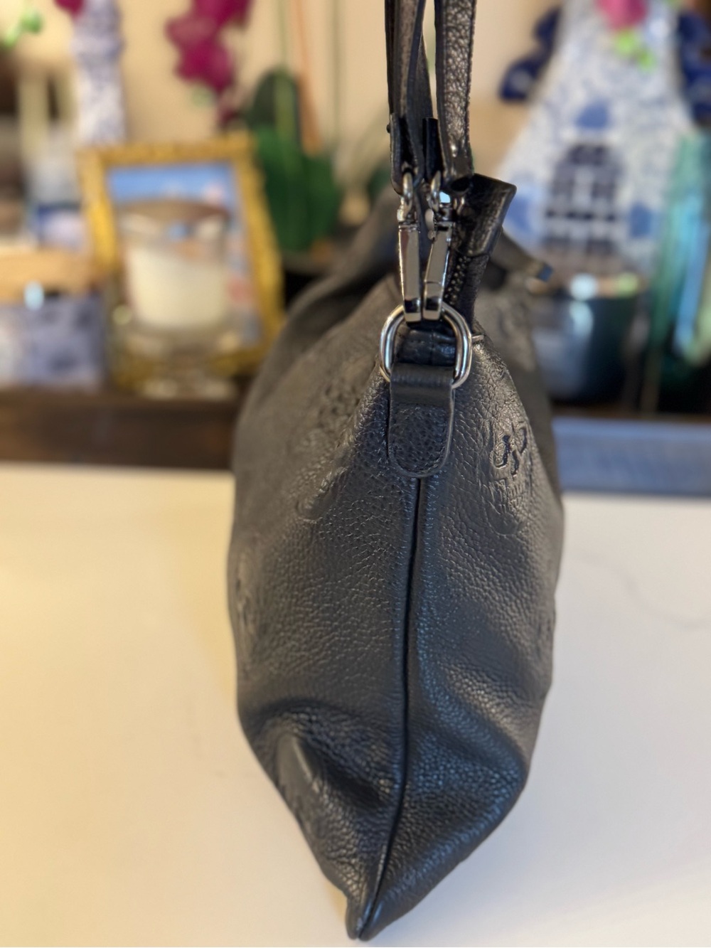 🖤🖤 IO PELLE  ITALIA BLACK LEATHER SCULLS BAG! 🖤🖤 - Picture 5 of 11